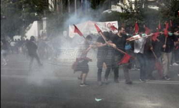 Επεισόδια στο εκπαιδευτικό συλλαλητήριο στο κέντρο της Αθήνας